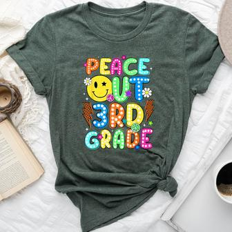 Peace Out 3Rd Grade Teacher Student Happy Last Day Of School Bella Canvas T-shirt - Monsterry UK