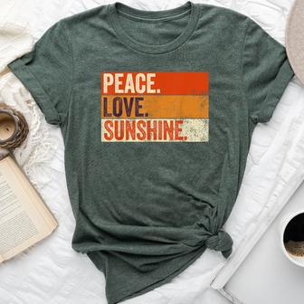 Peace Love Sunshine Mother Father Sun Lover Vintage Bella Canvas T-shirt - Monsterry AU