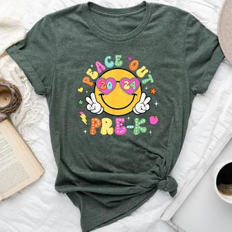 Peace Out Pre-K Cute Groovy Last Day Of Pre-K Bella Canvas T-shirt - Monsterry