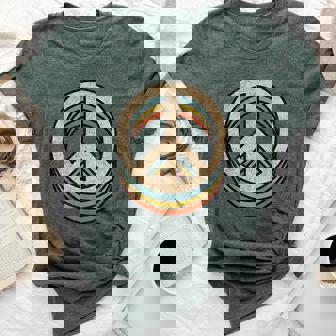 Peace Sign Cool Vintage 60S 70S 80S Casual Graphic Bella Canvas T-shirt - Thegiftio