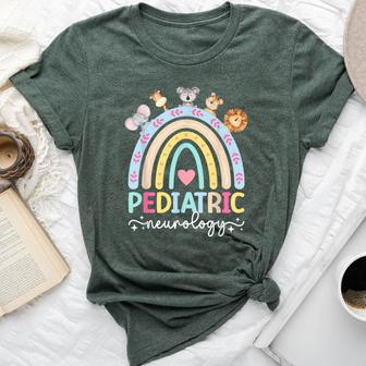Pediatric Neurology Rainbow Peds Neurology Pediatric Neuro Bella Canvas T-shirt - Thegiftio UK