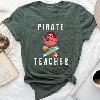 Pi Rate Pirate Teacher For Teachers & Women Bella Canvas T-shirt - Monsterry UK