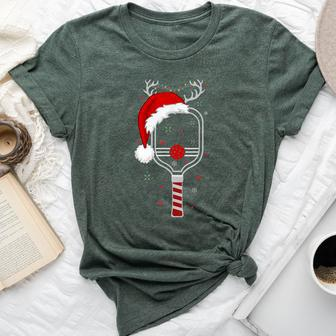 Pickleball Player Christmas Holiday Reindeer Xmas Women Bella Canvas T-shirt | Mazezy
