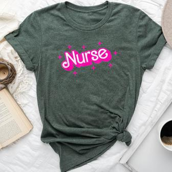 Pink Retro Nurse Appreciation Nursing Profession Rn Lpn Np Bella Canvas T-shirt - Seseable