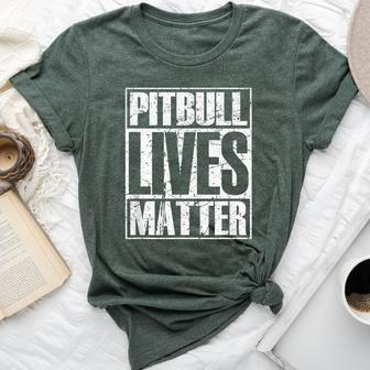 Pitbull Lives Matter Pittie Lover Dog Dad Puppy Mom Bella Canvas T-shirt - Monsterry DE