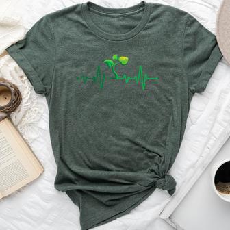 Plant Heartbeat Botany Botanist Gardening Plant Lover Bella Canvas T-shirt - Monsterry CA