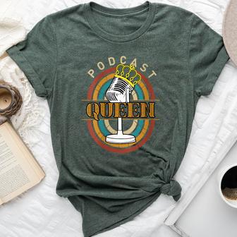 Podcasting Radio Streaming Vintage Podcast Queen Bella Canvas T-shirt - Monsterry