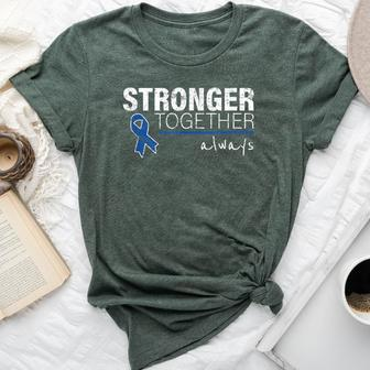 Positive Message For Colon Cancer Awareness Bella Canvas T-shirt - Seseable