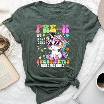 Pre-K Graduation 2024 Cute Unicorn Girl Preschool Graduation Bella Canvas T-shirt - Seseable