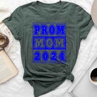 Prom Mom 2024 Blue Text School Prom Dance Chaperone Bella Canvas T-shirt - Monsterry CA