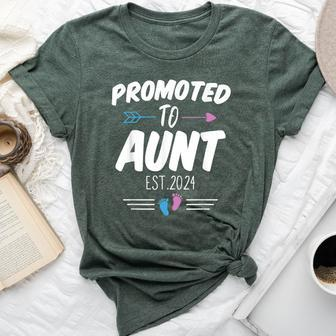 Promoted To Aunt Est 2024 Soon To Be Aunt Bella Canvas T-shirt - Thegiftio UK