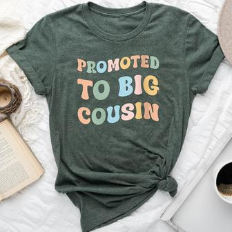 Promoted To Big Cousin Groovy Pastel Vintage Bella Canvas T-shirt - Monsterry CA