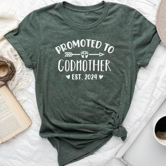 Promoted To Godmother Est 2024 Future Godmother 2024 Women Bella Canvas T-shirt - Seseable