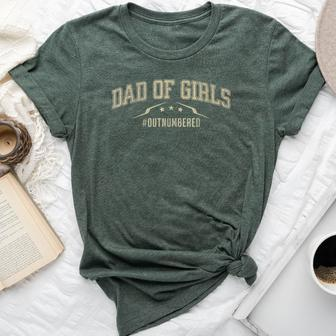 Proud Dad Of Girls Outnumbered Dad Father's Day Bella Canvas T-shirt - Monsterry CA