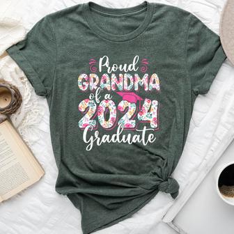Proud Grandma Of A 2024 Graduate Family Graduation Bella Canvas T-shirt - Thegiftio UK