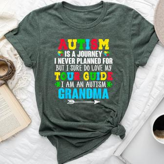 Proud Grandma Autism Awareness Month Grandson Granddaughter Bella Canvas T-shirt - Seseable