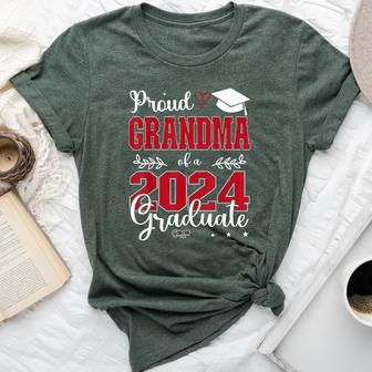 Proud Grandma Of A Class Of 2024 Graduate For Graduation Bella Canvas T-shirt - Thegiftio UK