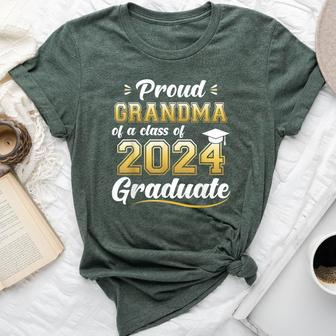 Proud Grandma Of A Class Of 2024 Graduate Senior Graduation Bella Canvas T-shirt - Thegiftio UK