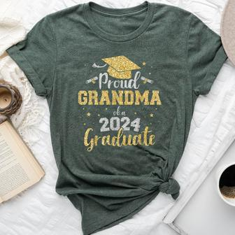 Proud Grandma Of A Class Of 2024 Graduate Senior Graduation Bella Canvas T-shirt - Seseable