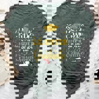 Proud Lil Sister Of A 2024 Graduate Class Senior Graduation Bella Canvas T-shirt | Mazezy