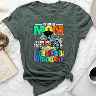 Proud Mom Of A 2024 Kindergarten Graduate Dinosaur Bella Canvas T-shirt - Monsterry