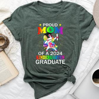 Proud Mom Of A 2024 Kindergarten Graduate Unicorn Dab Bella Canvas T-shirt - Thegiftio UK