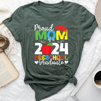 Proud Mom Of A 2024 Preschool Graduate Graduation Bella Canvas T-shirt - Thegiftio UK