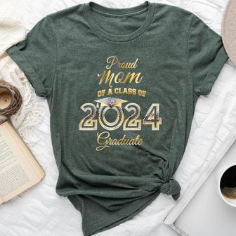 Proud Mom Of A Class Of 2024 Graduate Bling Senior 24 Bella Canvas T-shirt | Mazezy