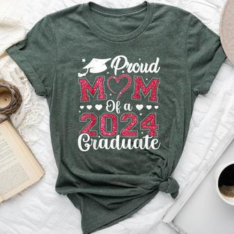 Proud Mom Of A Class Of 2024 Graduate Mom Senior 2024 Mother Bella Canvas T-shirt - Seseable