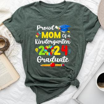 Proud Mom Of A Kindergarten 2024 Graduate Bella Canvas T-shirt | Mazezy