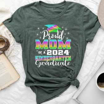 Proud Mom Of Kindergarten Graduate 2024 Graduation Mom Bella Canvas T-shirt - Seseable