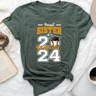Proud Sister Of A 2024 Baseball Senior Graduation Sister Bella Canvas T-shirt | Mazezy