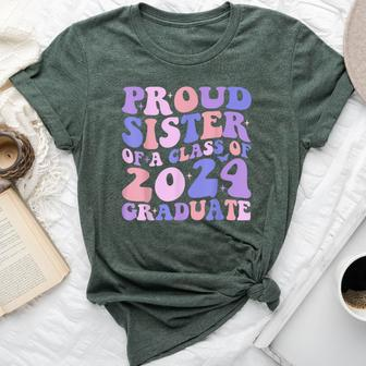 Proud Sister Of A 2024 Graduate Matching Family Graduation Bella Canvas T-shirt - Seseable