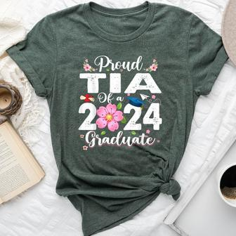 Proud Tia Of A Class Of 2024 Graduate 2024 Senior Mom 2024 Bella Canvas T-shirt - Monsterry