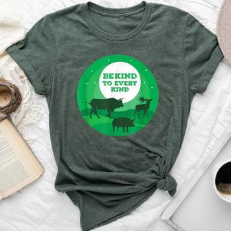 Proud Vegan Be Kind To Every Kind Animal Vegetarian Bella Canvas T-shirt - Monsterry UK