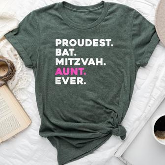 Proudest Bat Mitzvah Aunt Ever Jewish Girl Celebration Bella Canvas T-shirt - Monsterry UK