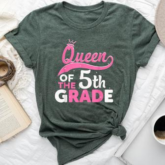 Queen Of The 5Th Grade Crown Back To School Teacher Bella Canvas T-shirt - Seseable