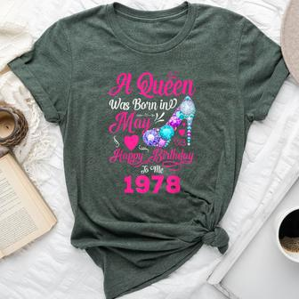 Queen Was Born In May 1978 Girl 43 Years Birthday Bella Canvas T-shirt - Monsterry