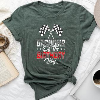 Race Car Grandma Of The Birthday Boy Racing Family Pit Crew Bella Canvas T-shirt - Seseable