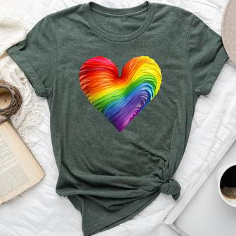 Rainbow Heart Lgbtq Flag Gay Pride Parade Love Is Love Wins Bella Canvas T-shirt - Monsterry DE