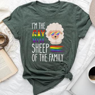 Rainbow Sheep Gay Sheep Of The Family Lgbtq Stuff Lesbian Bella Canvas T-shirt - Monsterry