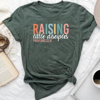 Raising Little Disciples Christian Jesus Followers Mom Bella Canvas T-shirt - Thegiftio UK