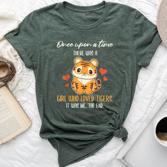 There Was A Girl Who Loved Tigers Wild Animal Zoo Bella Canvas T-shirt - Monsterry