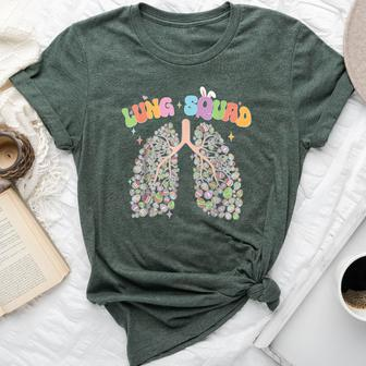 Respiratory Therapy Easter Lung Squad Nurse Pulmonologist Bella Canvas T-shirt | Mazezy