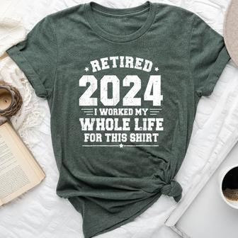 Retired 2024 Retirement Humor Retirement Bella Canvas T-shirt - Monsterry UK