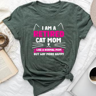 Retired Cat Lover Mom Retirement Life Graphic Bella Canvas T-shirt - Monsterry CA