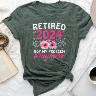Retirement 2024 Retired 2024 Not My Problem Anymore Bella Canvas T-shirt - Thegiftio UK