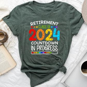 Retirement Class Of 2024 Teacher Countdown Loading Teacher Bella Canvas T-shirt | Mazezy
