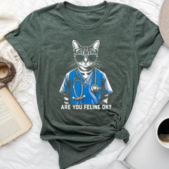 Retro Cat Nurse Nurse Week Nurse Bella Canvas T-shirt - Thegiftio UK