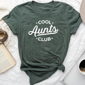Retro Cool Aunts Club Best Auntie Ever Aunt Pocket Bella Canvas T-shirt - Seseable